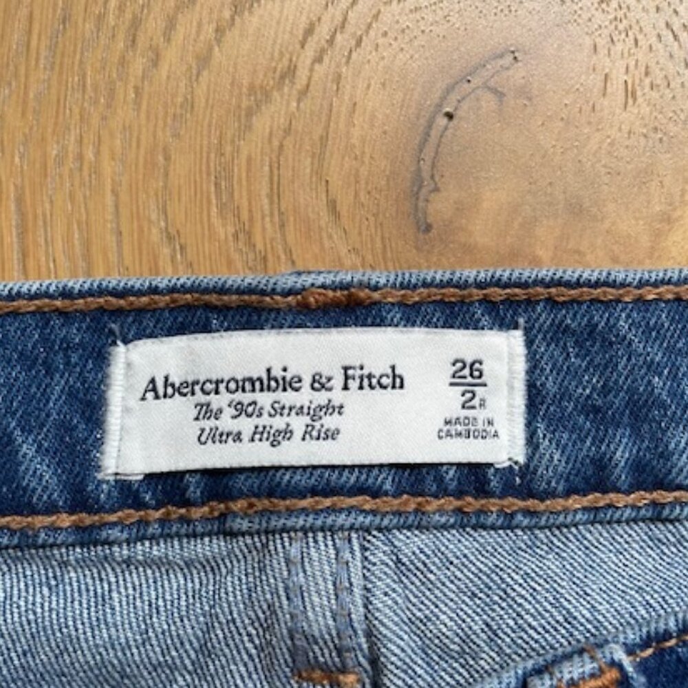 Abercrombie & Fitch Women's High Rise Jeans - Blue - Picture 6 of 6